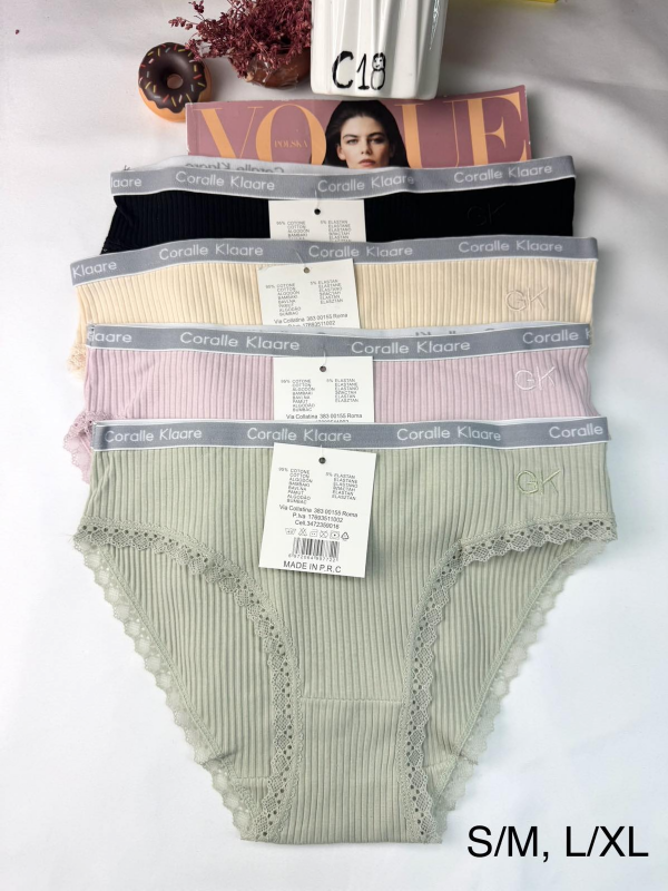 Majtki damskie Roz S/M-L/XL , Mix kolor Paczka 24 szt